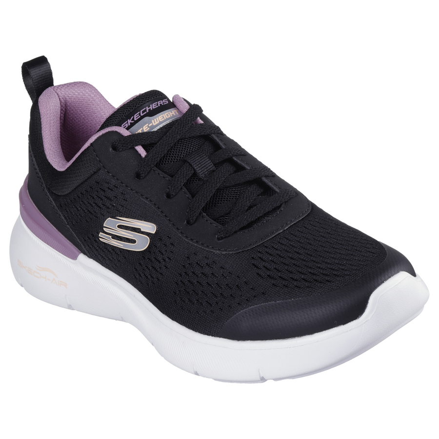 Skechers 150370 Ladies Trainer-Black/Mauve