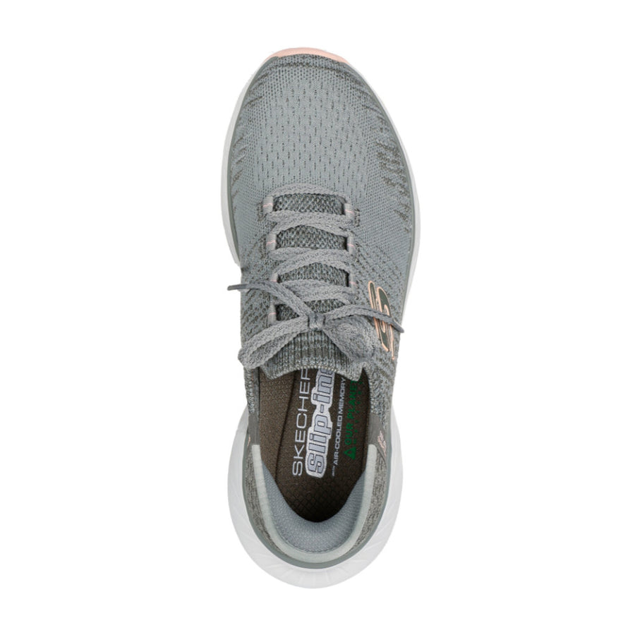 Skechers 150470 Ladies Trainer-Green/Orange