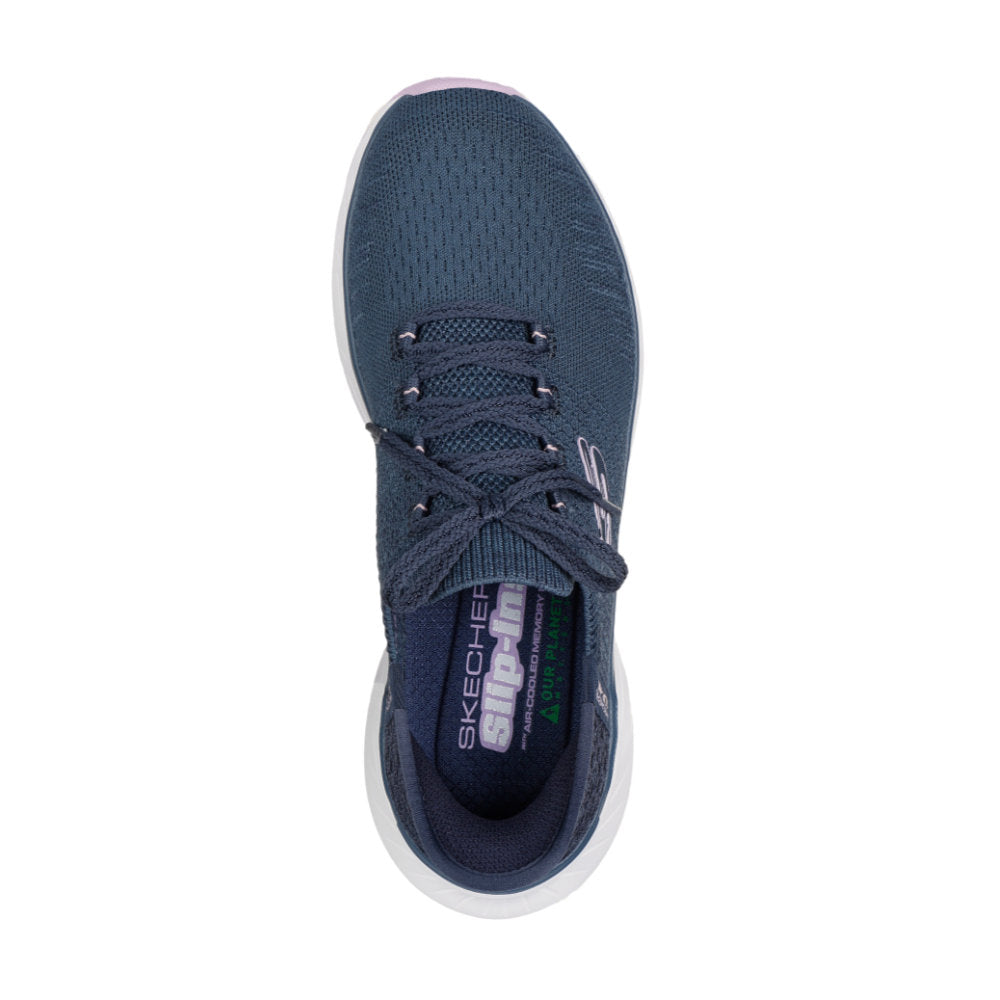 Skechers 150470 Ladies Trainer-Navy/Lavender