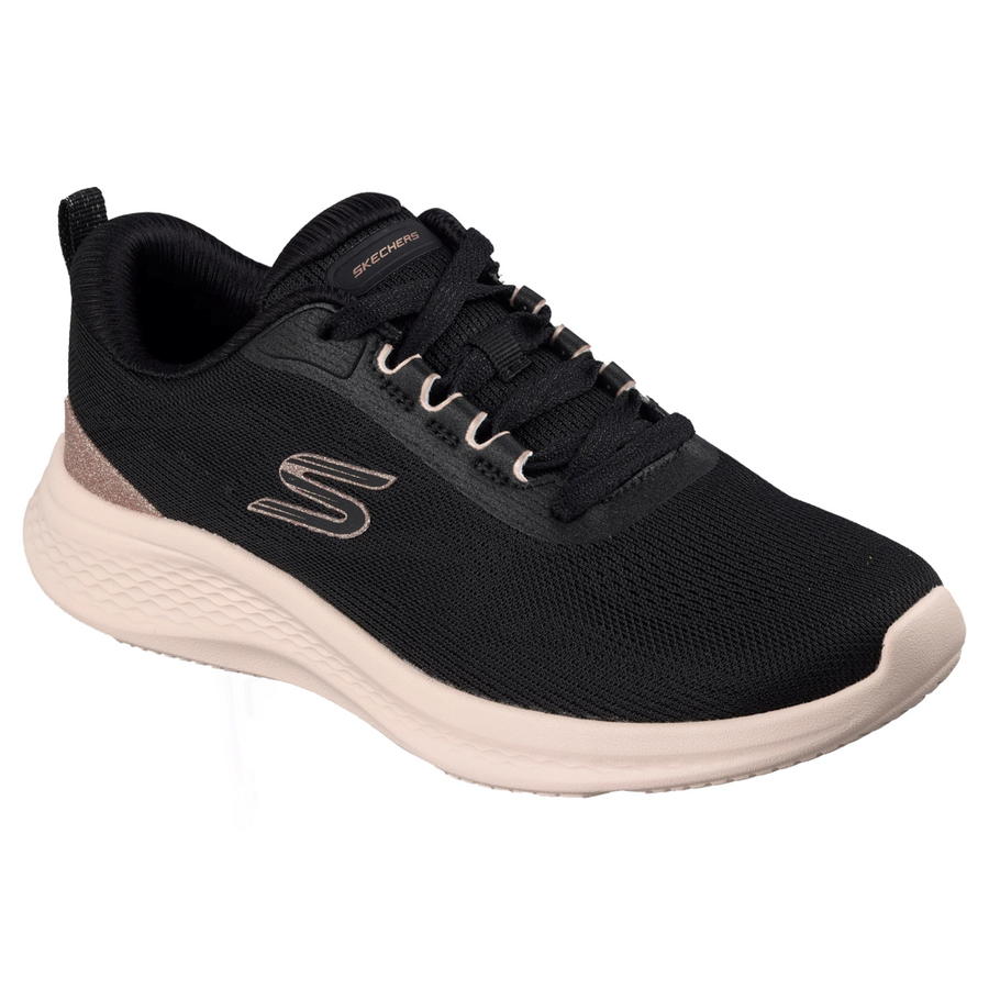 Skechers 150629 Ladies Trainer-Black/Rose