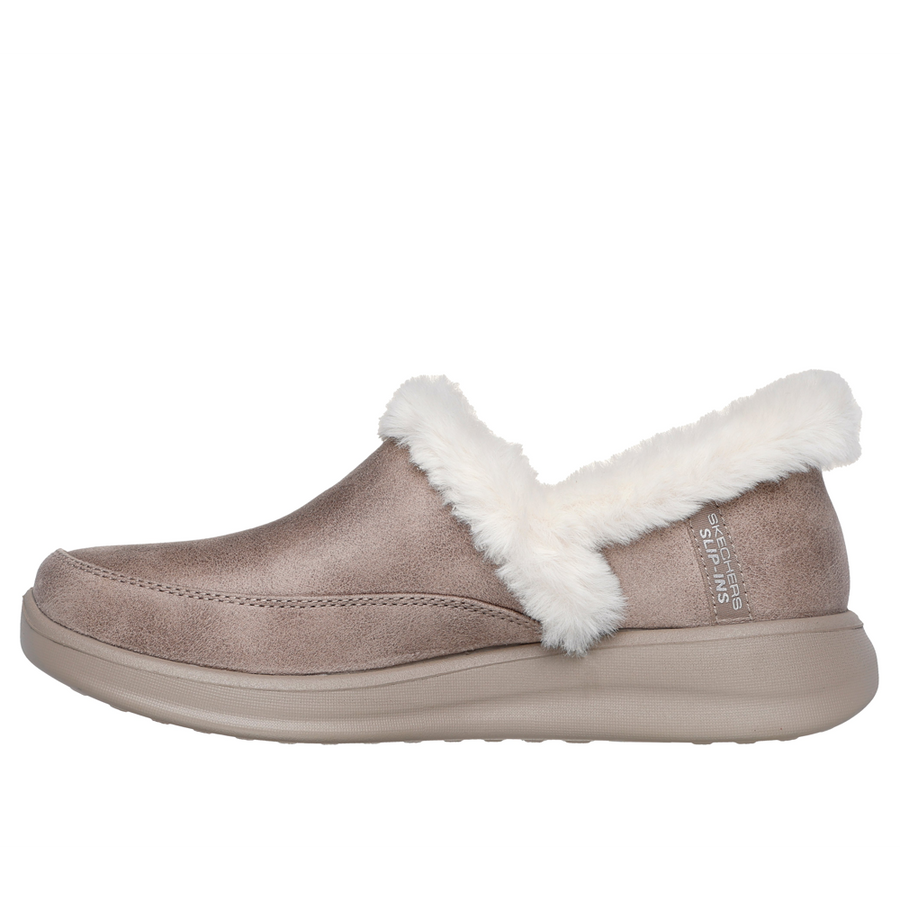 Skechers 168114 Ladies Slipper-Taupe