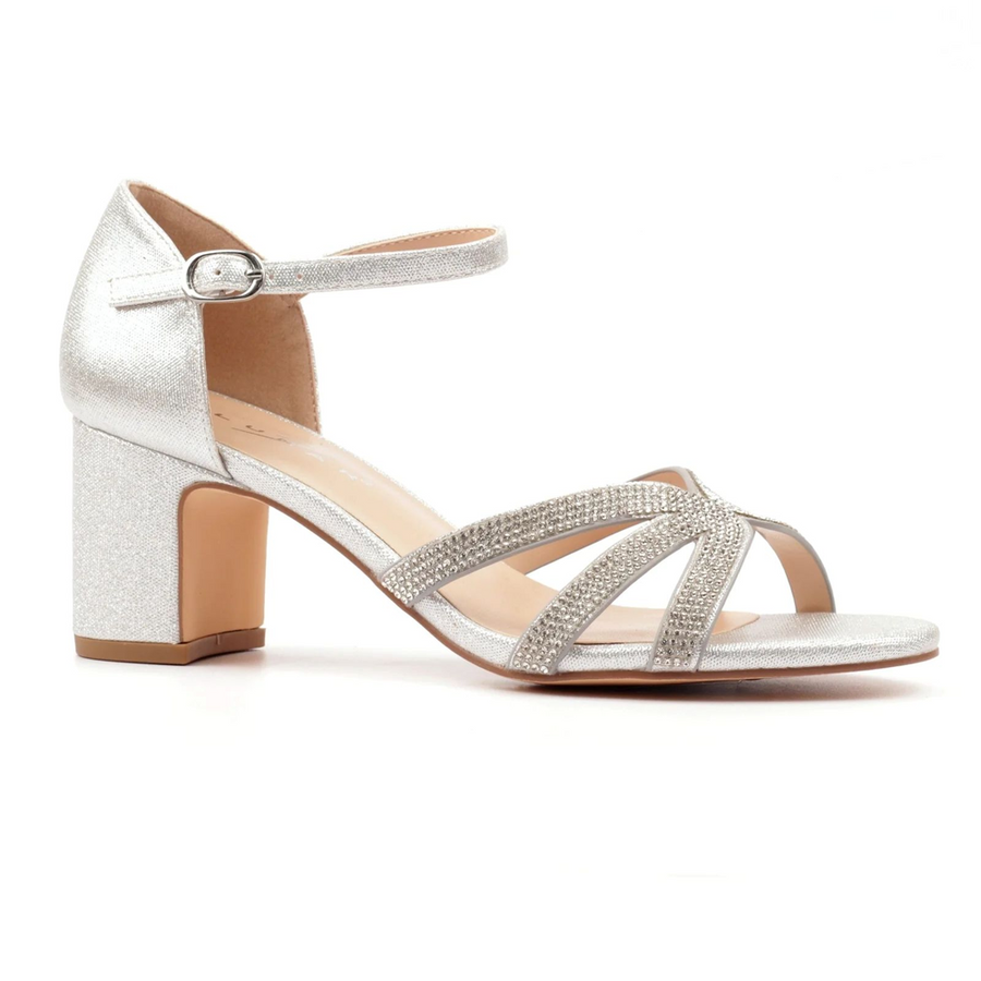 Lunar Roseanne Ladies' Heels-Silver