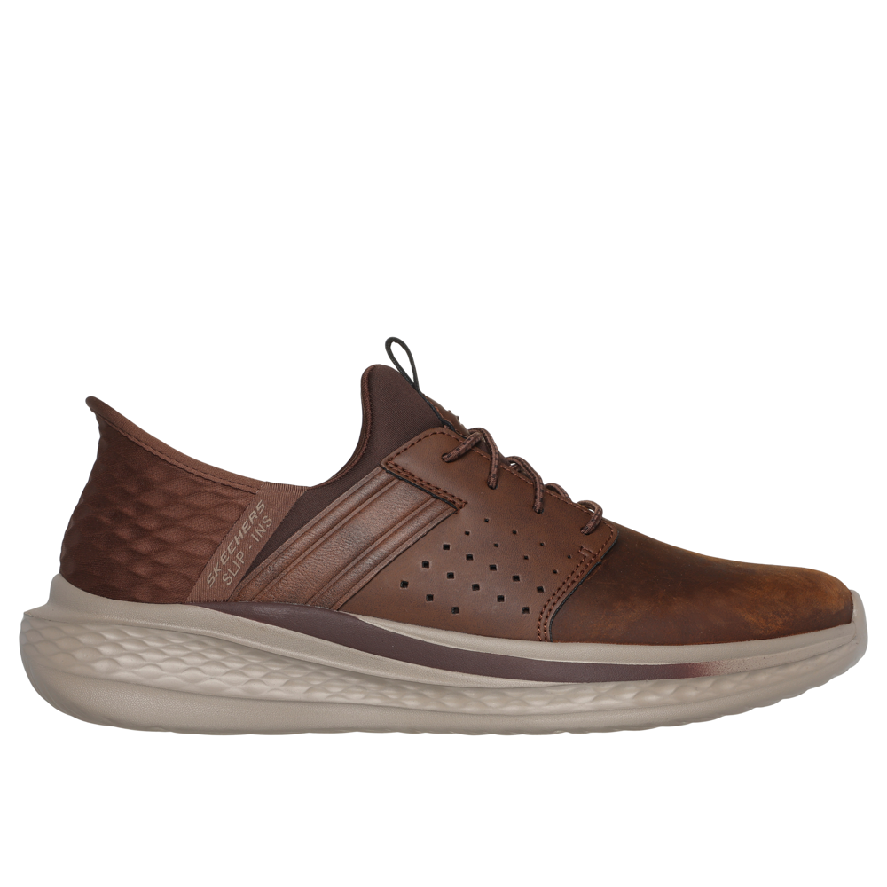 Skechers 210828 Mens Trainer - Dark Brown – Shoe Heaven