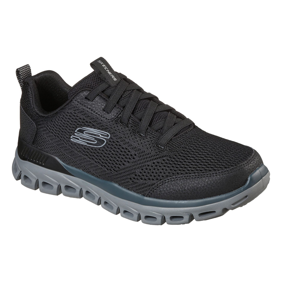 Skechers 232135 Mens Trainer-Black/Grey