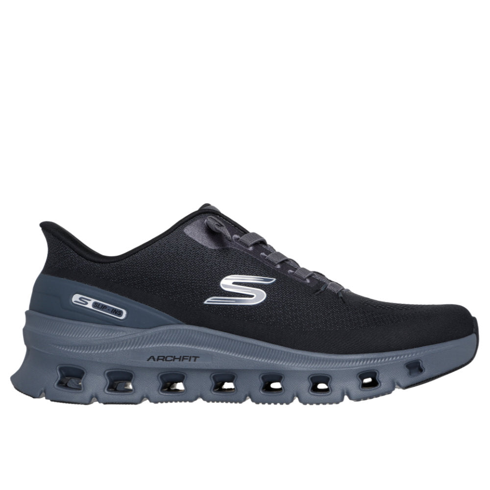 Skechers 233110 Mens Trainer-Black/Grey