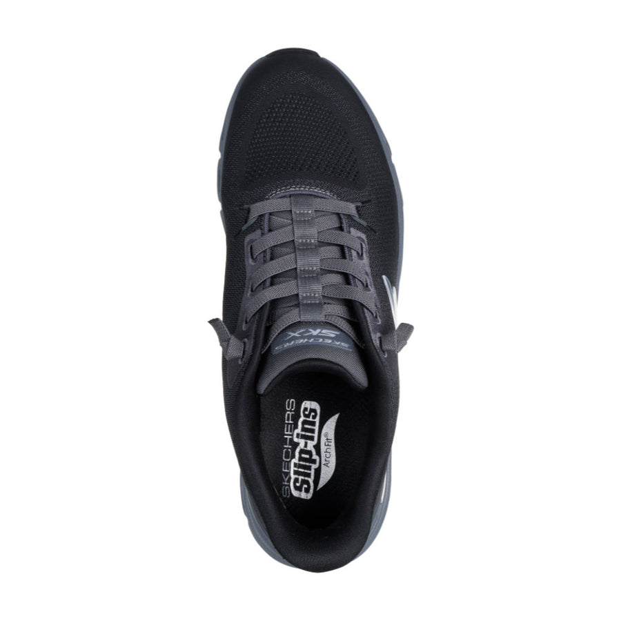 Skechers 233110 Mens Trainer-Black/Grey