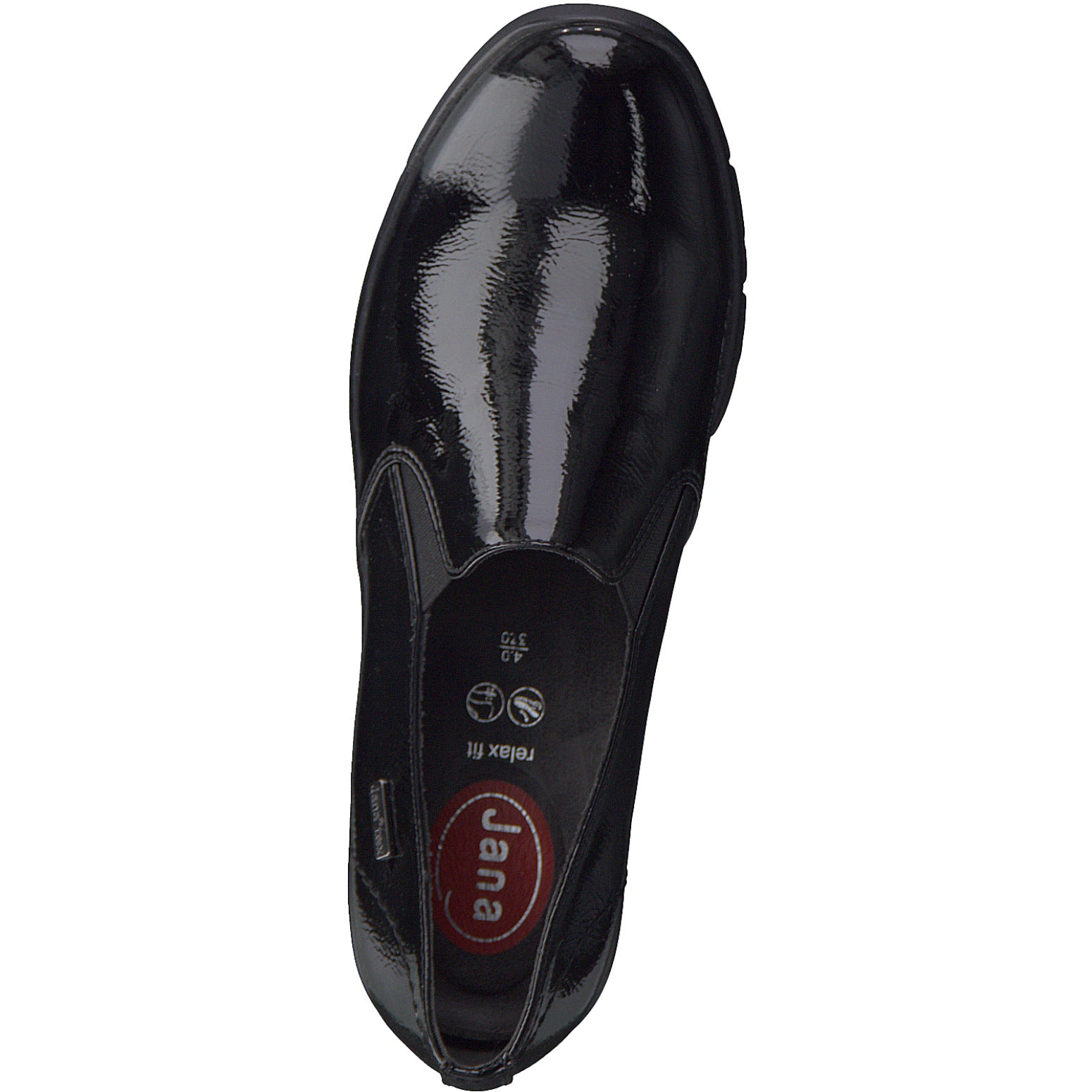 Jana 24662 Shoes-Black Pat H