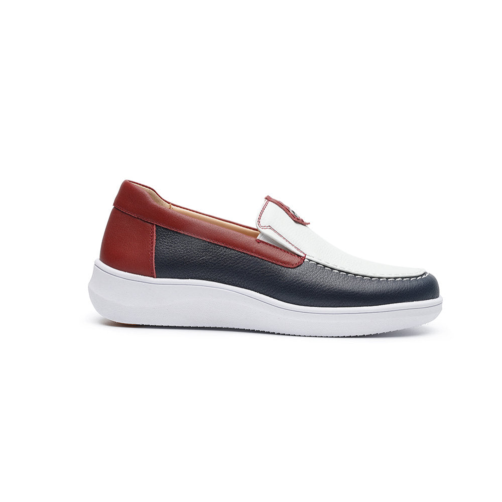 G-Comfort 25292 Ladies Shoe-White/Navy/Red