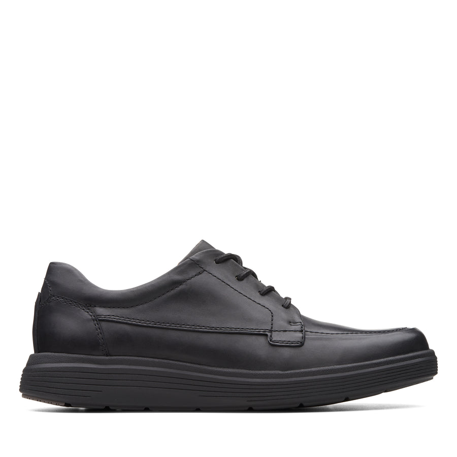 Clarks Un Abode Ease Shoe-Black Lea H