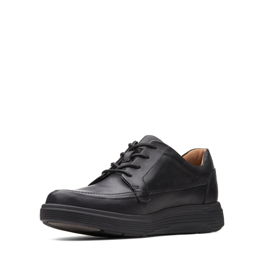 Clarks Un Abode Ease Shoe-Black Lea H