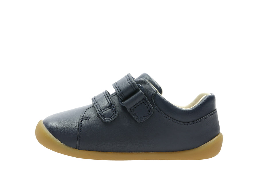 Clarks Roamer Craft Shoes-Navy Lea H