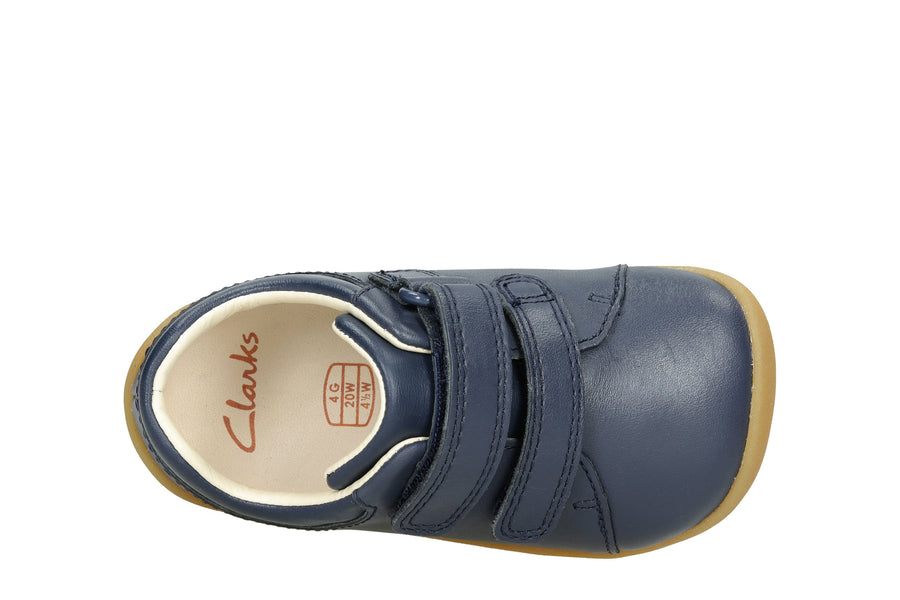 Clarks Roamer Craft Shoes-Navy Lea H