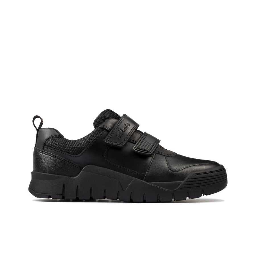 Clarks Scooter Speed K Shoe-Black Lea F