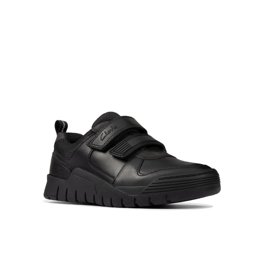 Clarks Scooter Speed K Shoe-Black Lea F