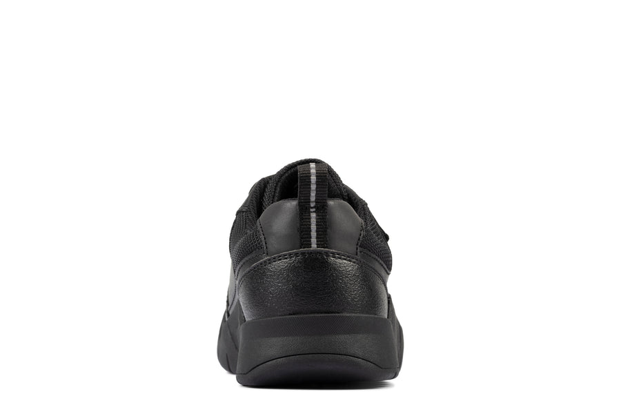 Clarks Scooter Speed K Shoe-Black Lea F