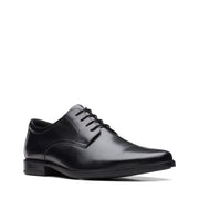 Clarks Howard Walk Mens Shoe-Black Lea G