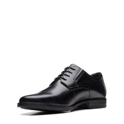 Clarks Howard Walk Mens Shoe-Black Lea G