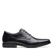 Clarks Howard Cap Shoe-Black Lea H