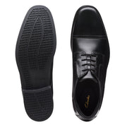 Clarks Howard Cap Shoe-Black Lea H