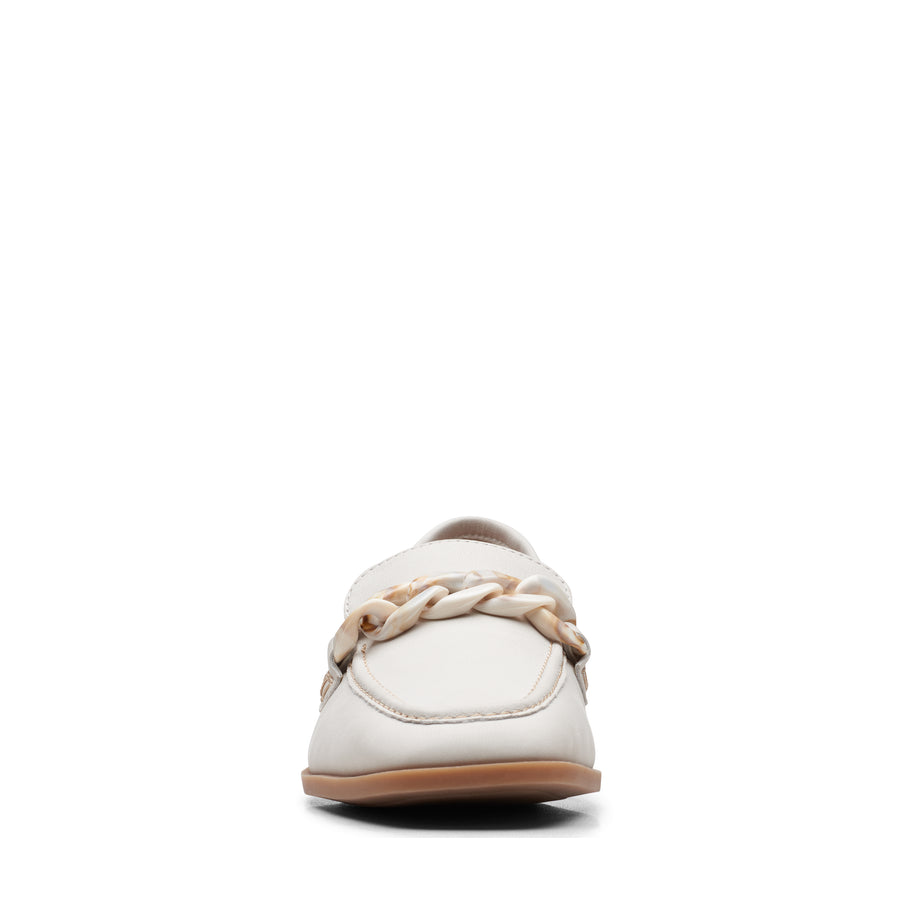 Clarks Sarafyna Iris Shoes-White Lea D