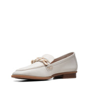 Clarks Sarafyna Iris Shoes-White Lea D