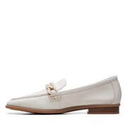 Clarks Sarafyna Iris Shoes-White Lea D