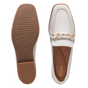 Clarks Sarafyna Iris Shoes-White Lea D