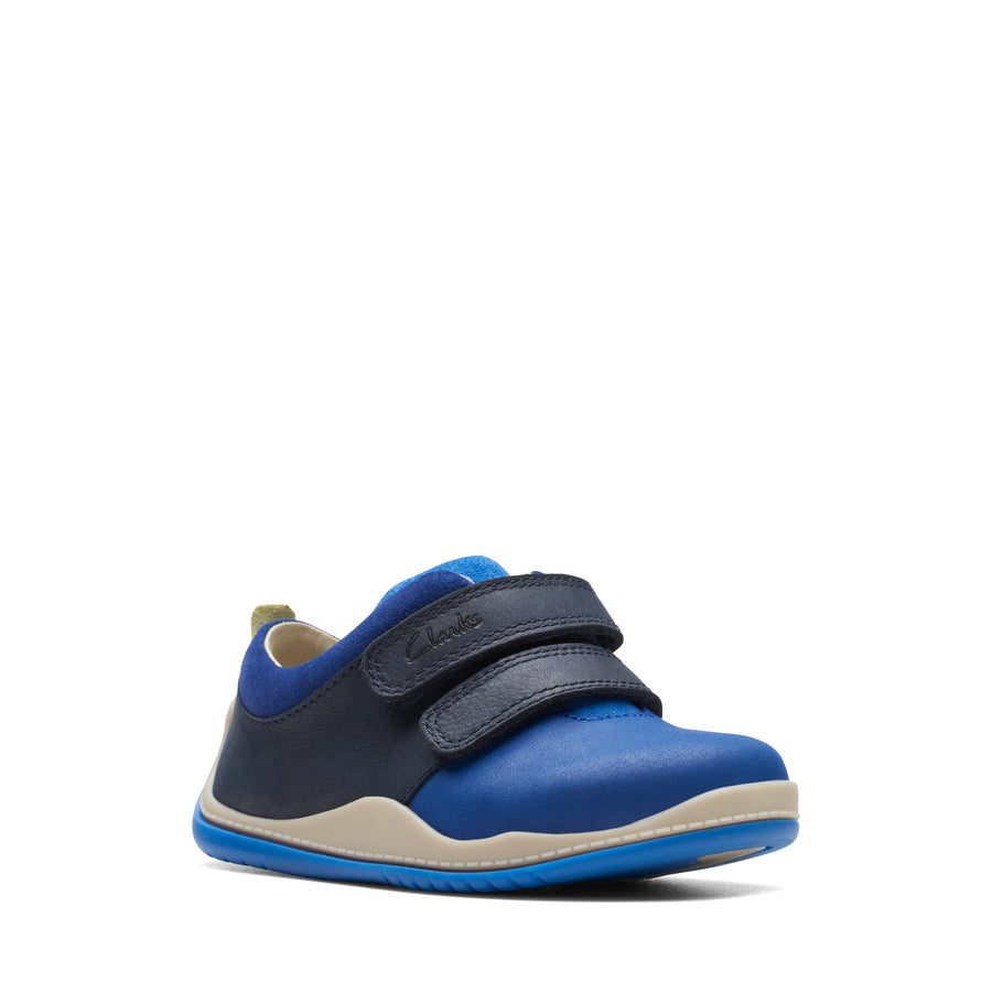 Clarks Noodle Fun T Shoes-Blue Combi G