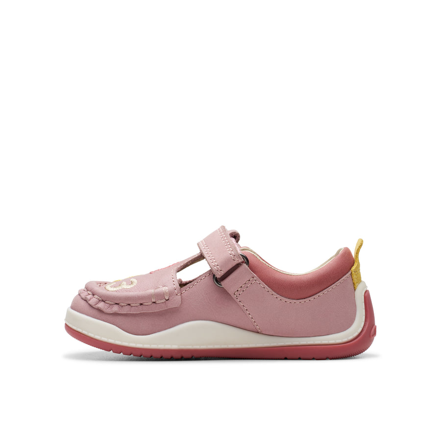 Clarks Noodleshine T Shoes-Dusty Pink G