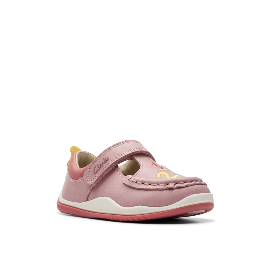 Clarks Noodleshine T Shoes-Dusty Pink G