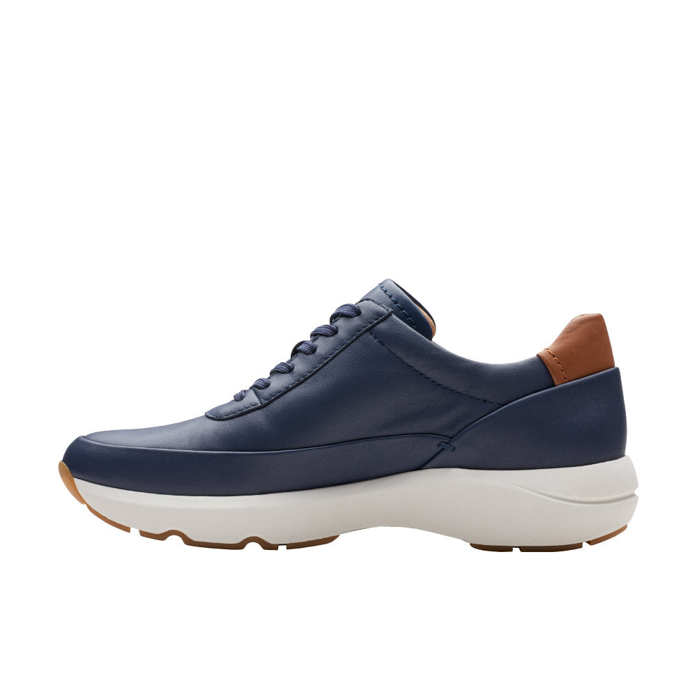 Clarks Tivoli Zip Trainer-Navy Leather D