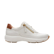 Clarks Tivoli Zip Trainer-Off White D