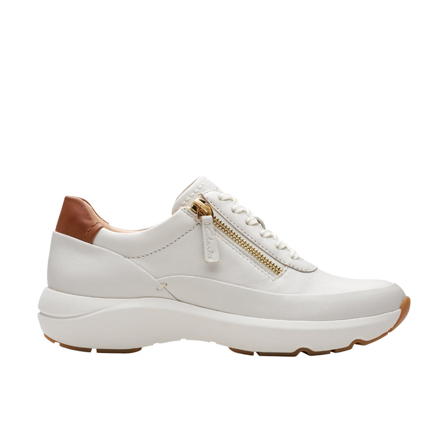 Clarks Tivoli Zip Trainer-Off White D