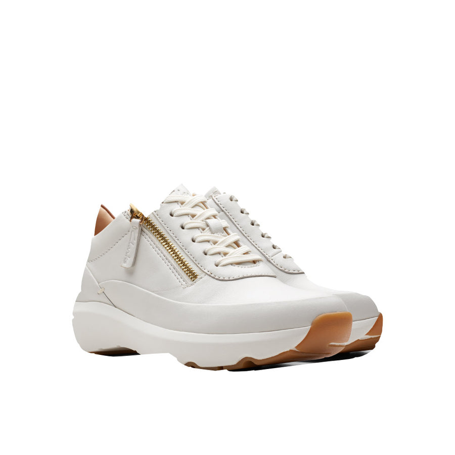Clarks Tivoli Zip Trainer-Off White D