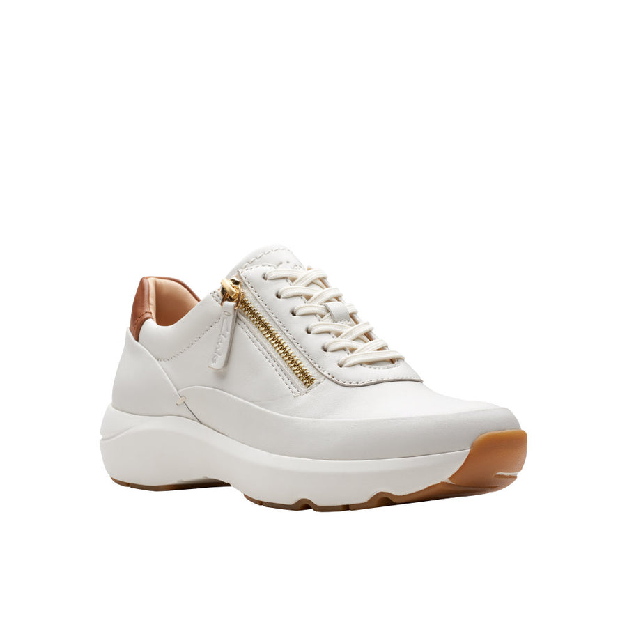 Clarks Tivoli Zip Trainer-Off White D