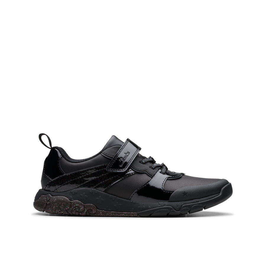 Clarks Tidal Flare K Trainer-Black F