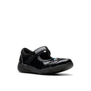 Clarks Relda Spark K Shoe-Black Pat F