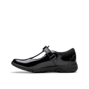 Clarks Relda Gem K School-Black Patent F