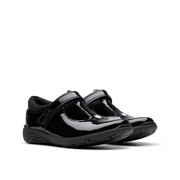 Clarks Relda Gem K School-Black Patent F