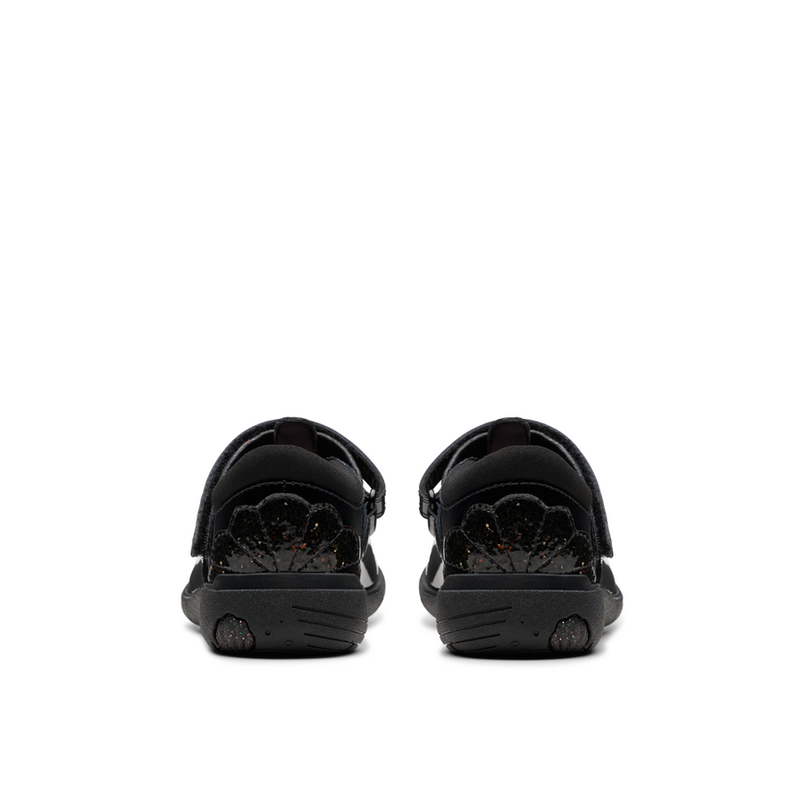 Clarks Relda Gem K School-Black Patent F