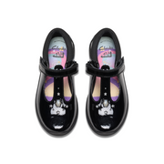 Clarks Relda Gem K School-Black Patent F