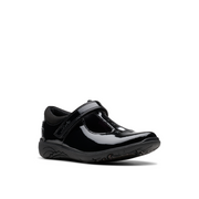 Clarks Relda Gem K School-Black Patent F