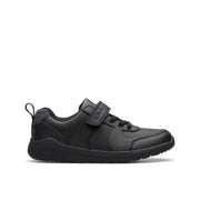 Clarks Daze Bright K School-Black Lea G