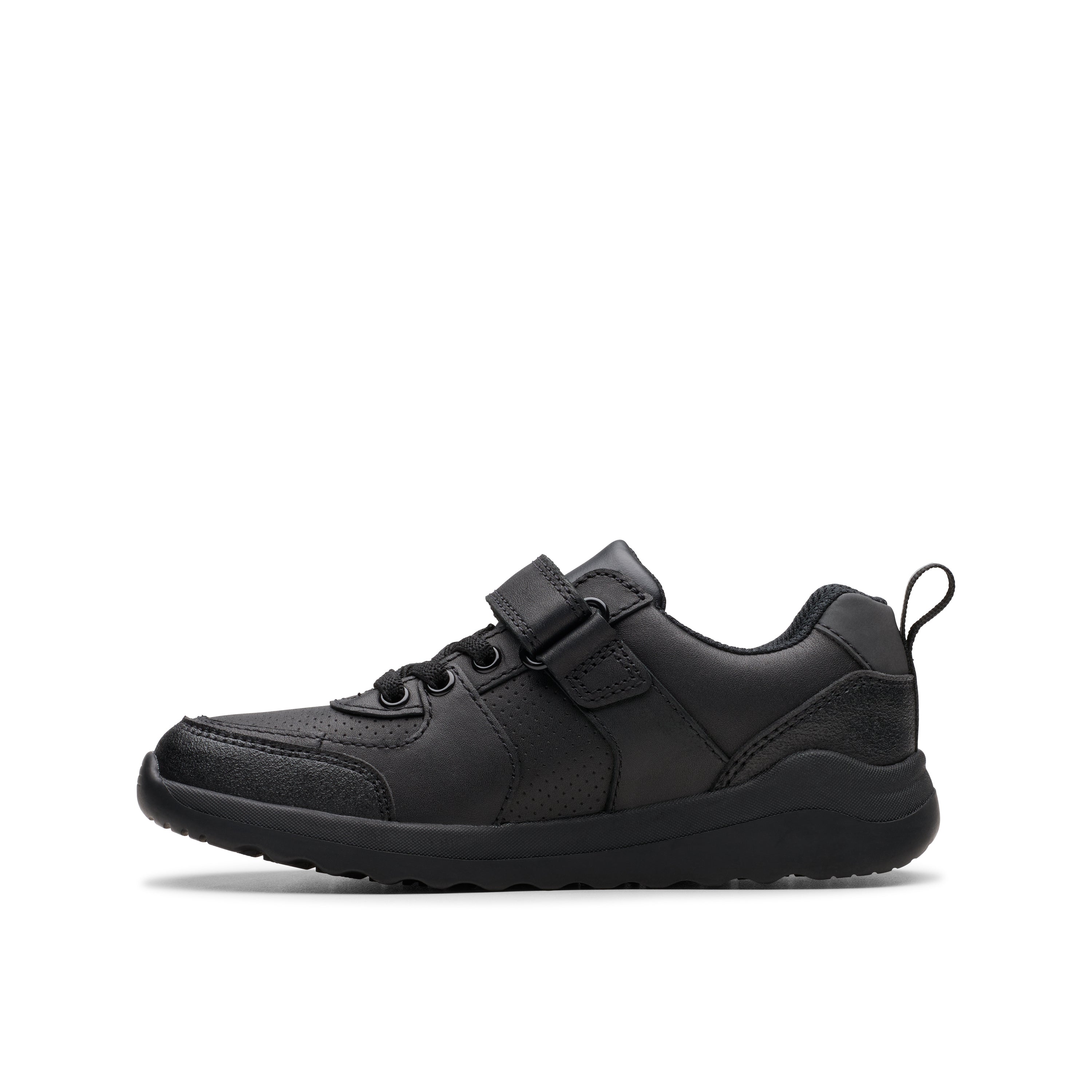 Clarks Daze Bright K School-Black Lea G