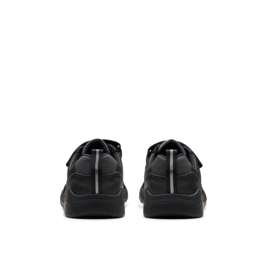 Clarks Daze Bright K School-Black Lea G