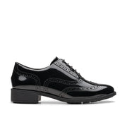 Clarks Havisham Oak Brogue-Black Pat D