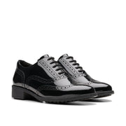 Clarks Havisham Oak Brogue-Black Pat D