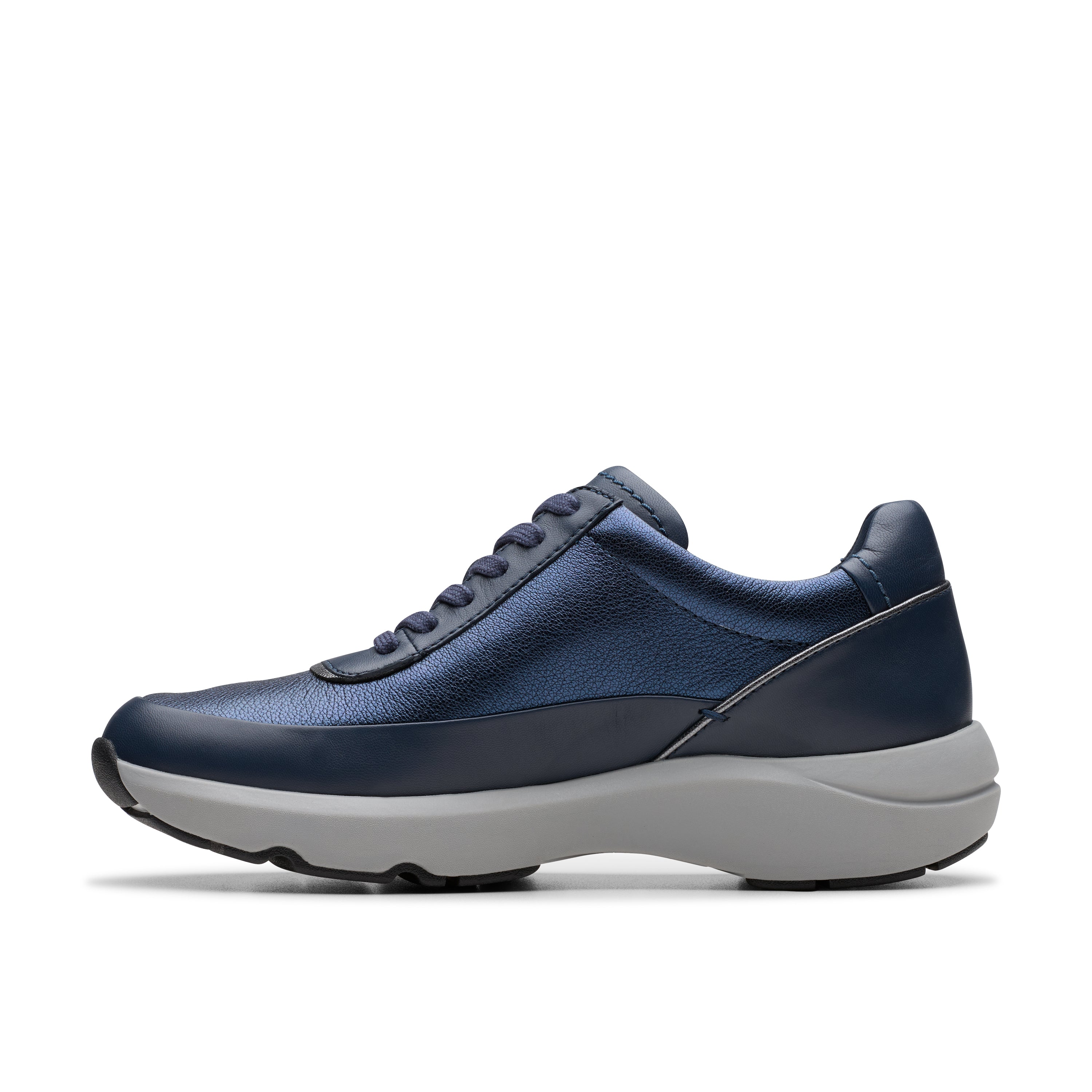 Clarks Tivoli Zip Trainer-Navy Combi D