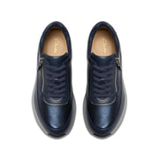 Clarks Tivoli Zip Trainer-Navy Combi D