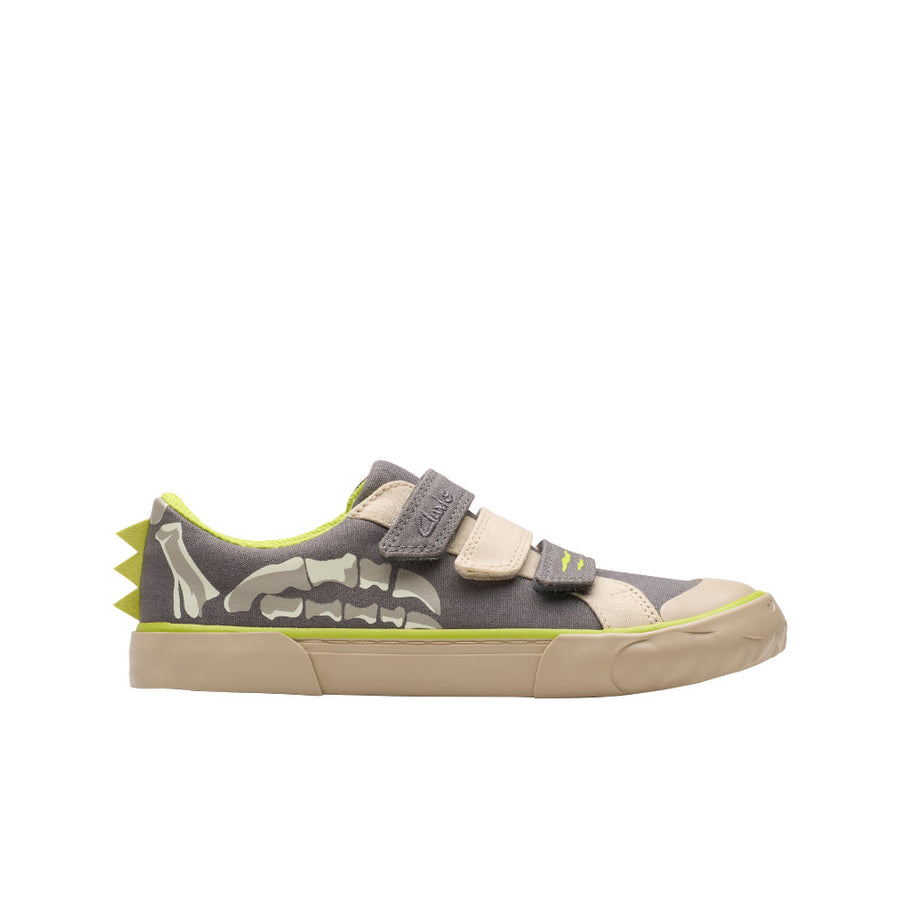 Clarks Foxing Stomp K Canvas-Grey F